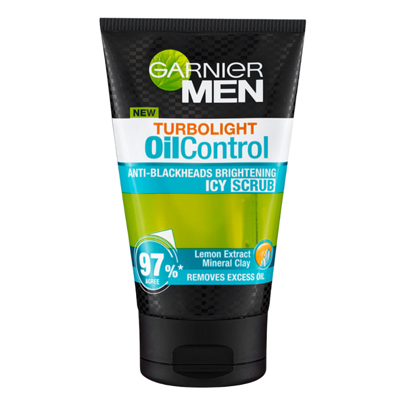 Men Oil Control Anti Blackheads Brightening Icy Scrub Facial Cleanser Skin Care