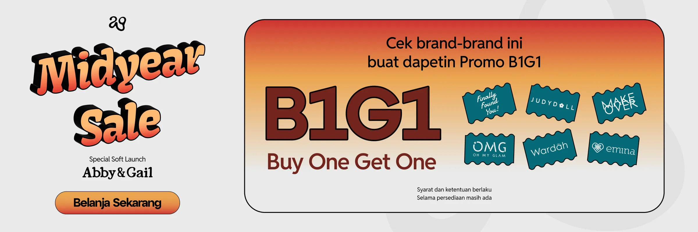 Banner B1G1 Midyear Sale