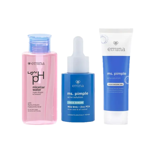 bundling skincare emina acne & pore routine