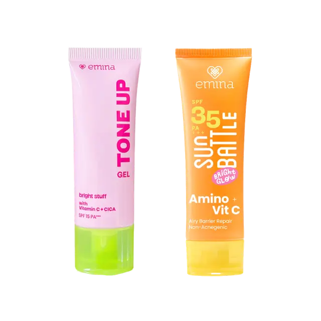 bundling skincare emina sun care routine