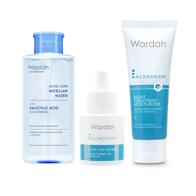 bundling skincare wardah acne pore - abby and gail beauty store
