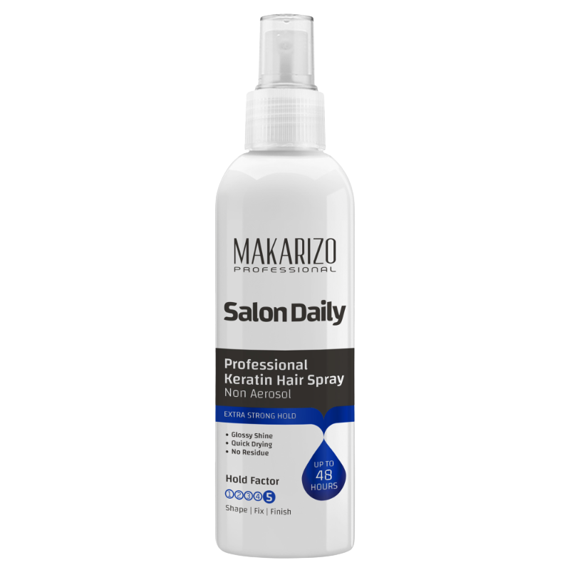 Professional Salon Daily Keratin Hair Spray Non Aerosol Extra Strong Hold