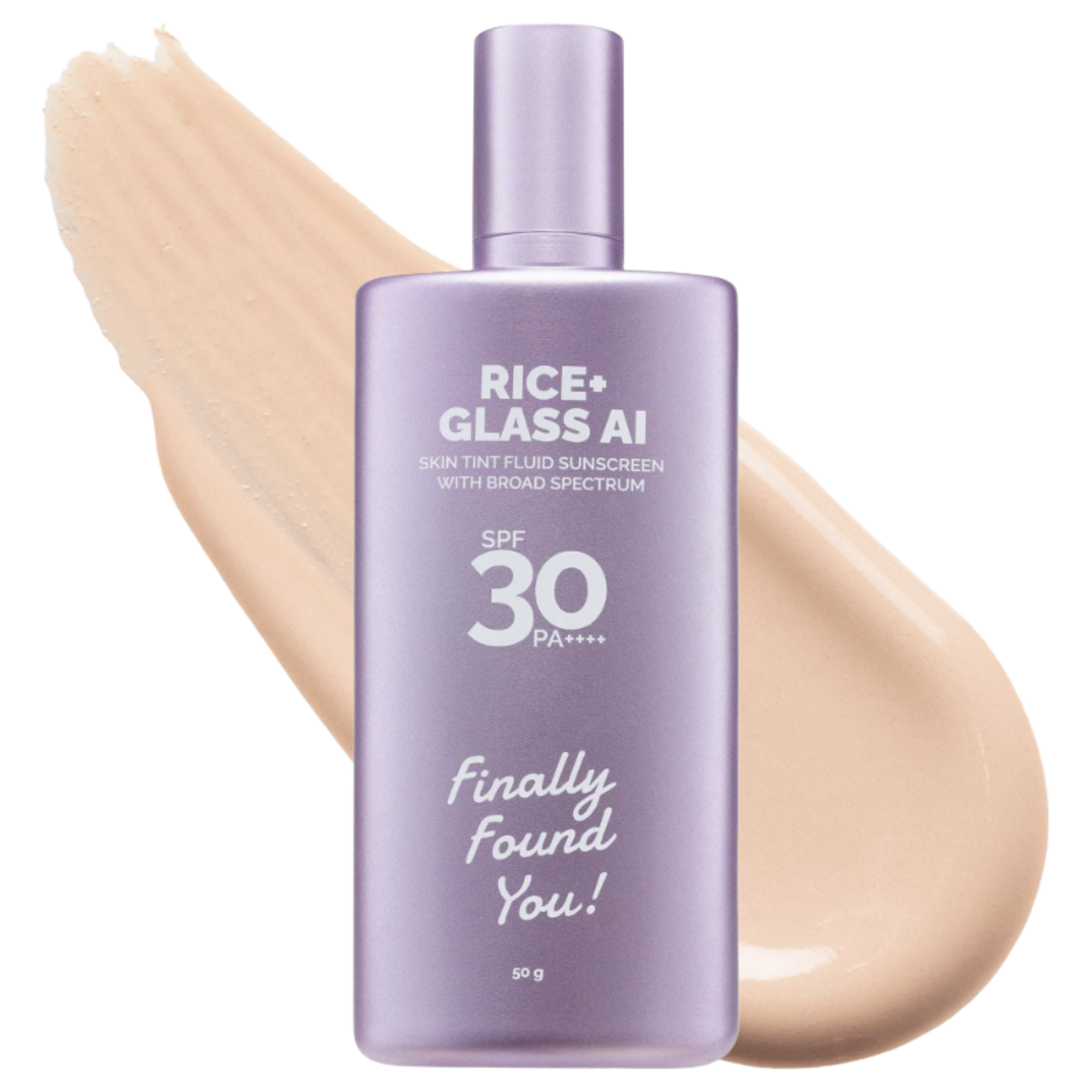 Rice+ Glass AI Skin Tint Fluid Sunscreen with Broad Spectrum SPF 30 PA++++